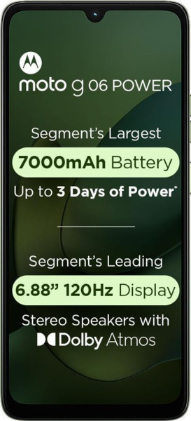Image of Moto g06 Power (Pantone Tendril, 64 GB) (4 GB RAM)
