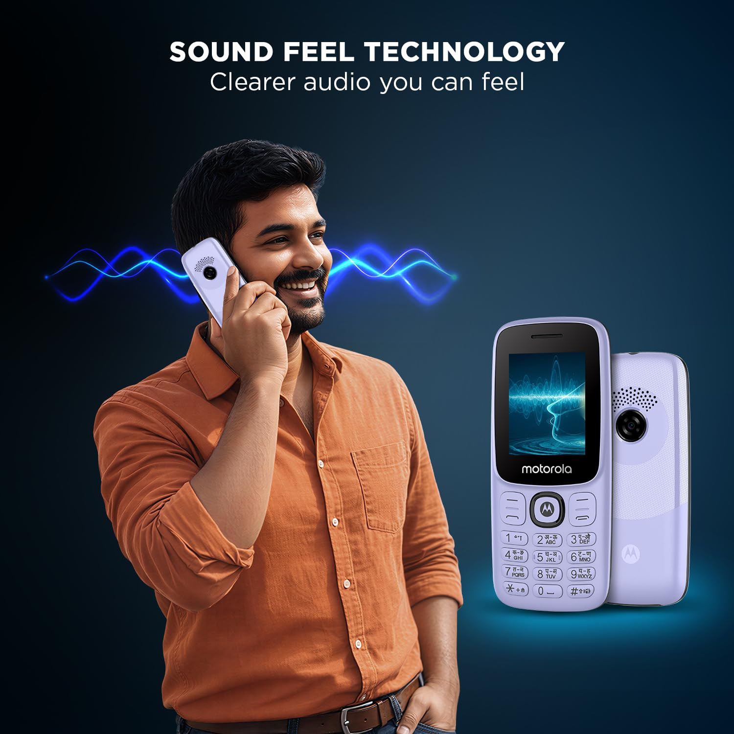Motorola All-New A300-2026 Dual Sim keypad Phone  2 Years Replacement  Type C Charging Port Long Lasting Battery  Loud Sound  Wireless FM  Purple Elite
