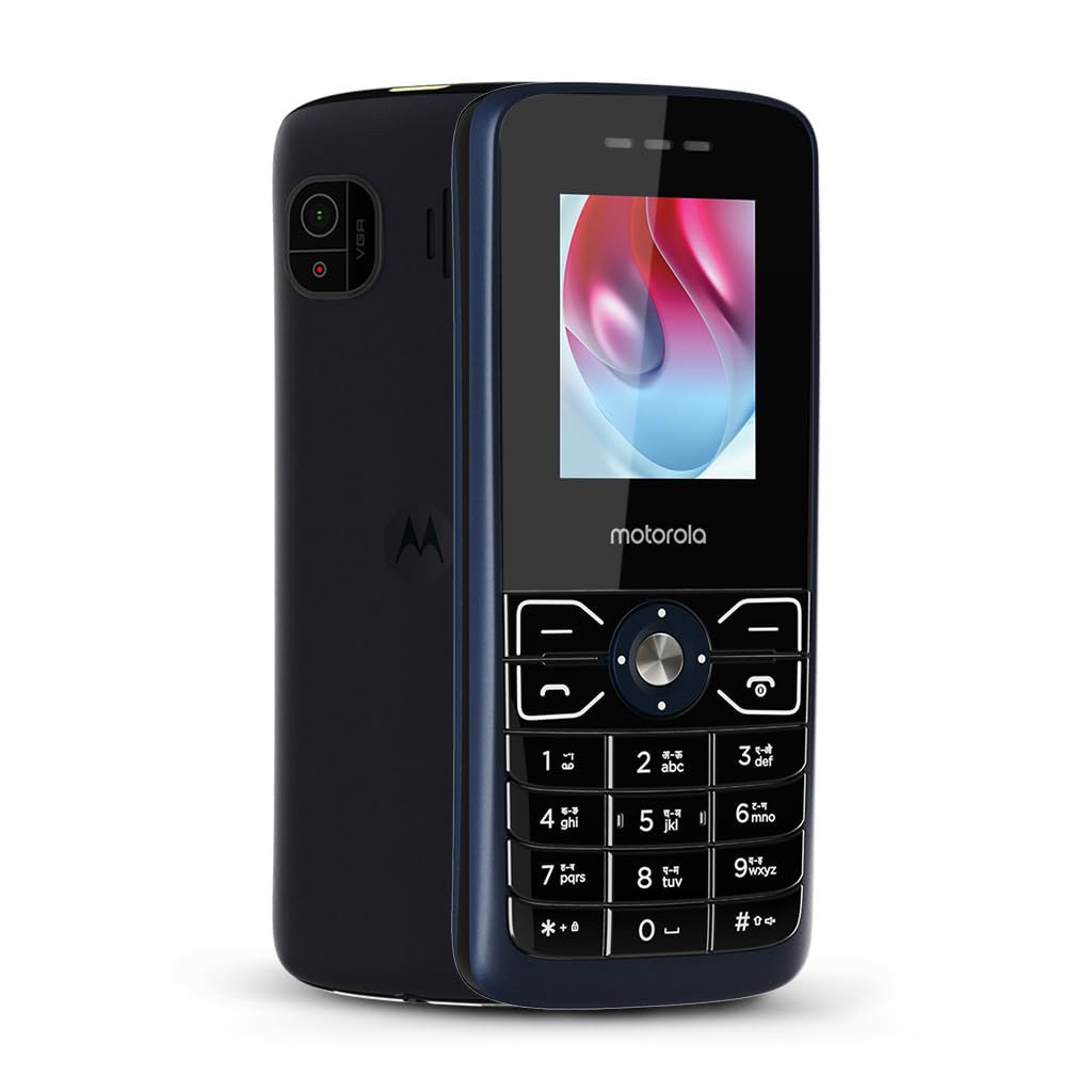 Motorola All-New A50 Dual Sim keypad Phone with Voice Feature  1750 mAh Powerful Battery  2 Years Replacement Warrenty Rear Camera Dark Blue
