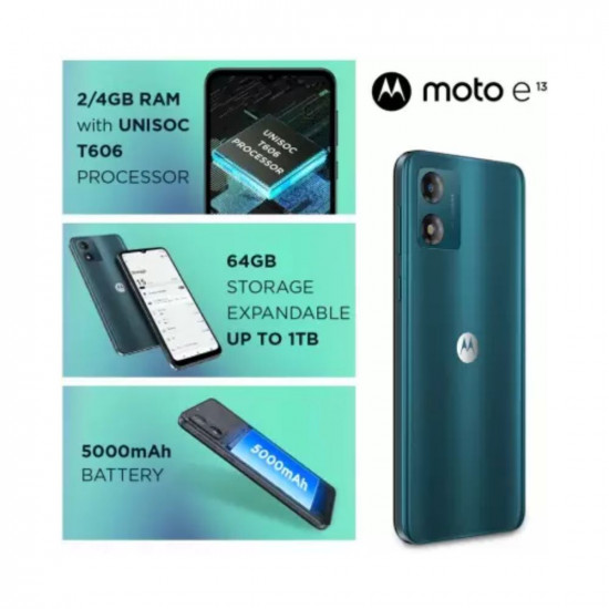 MOTOROLA e13 (Aurora Green, 64 GB) (4 GB RAM)