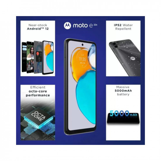 MOTOROLA e22s (Eco Black, 64 GB) (4 GB RAM)