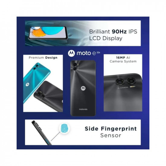 MOTOROLA e22s (Eco Black, 64 GB) (4 GB RAM)