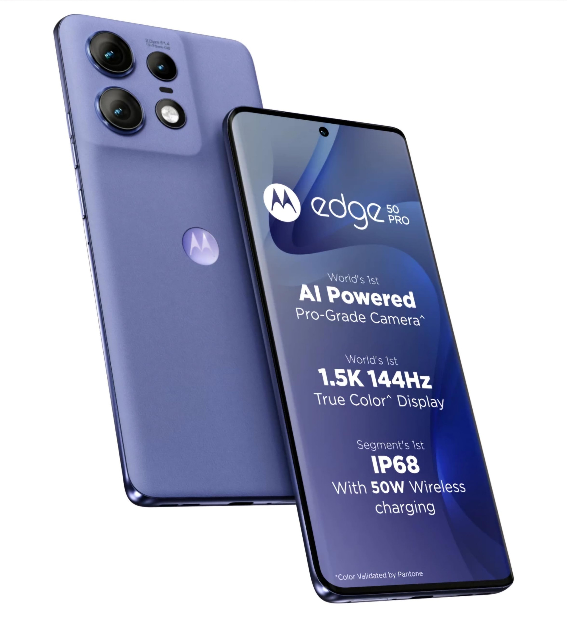 Motorola Edge 50 Pro 5G with 68W Charger Luxe Lavender 256 GB 8 GB RAM