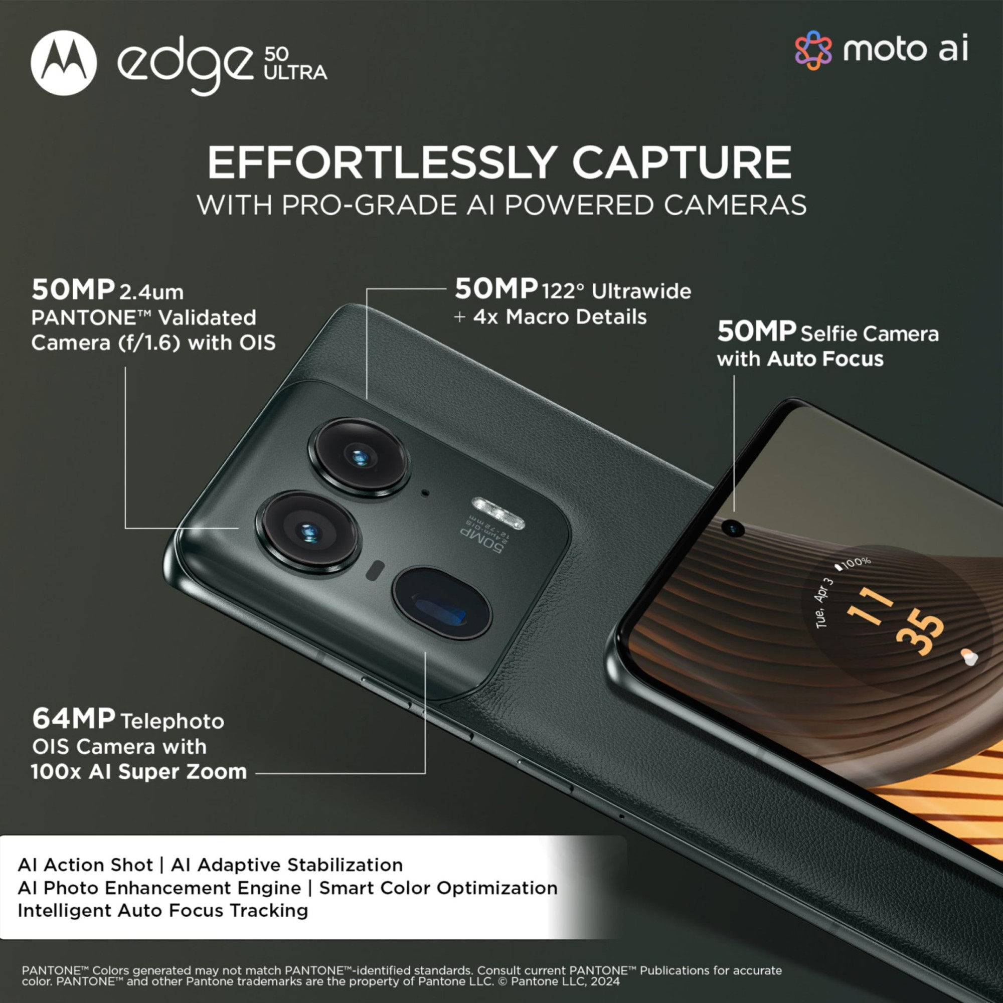 Motorola Edge 50 Ultra 5G  12GB RAM  512GB ROM  Forest Grey