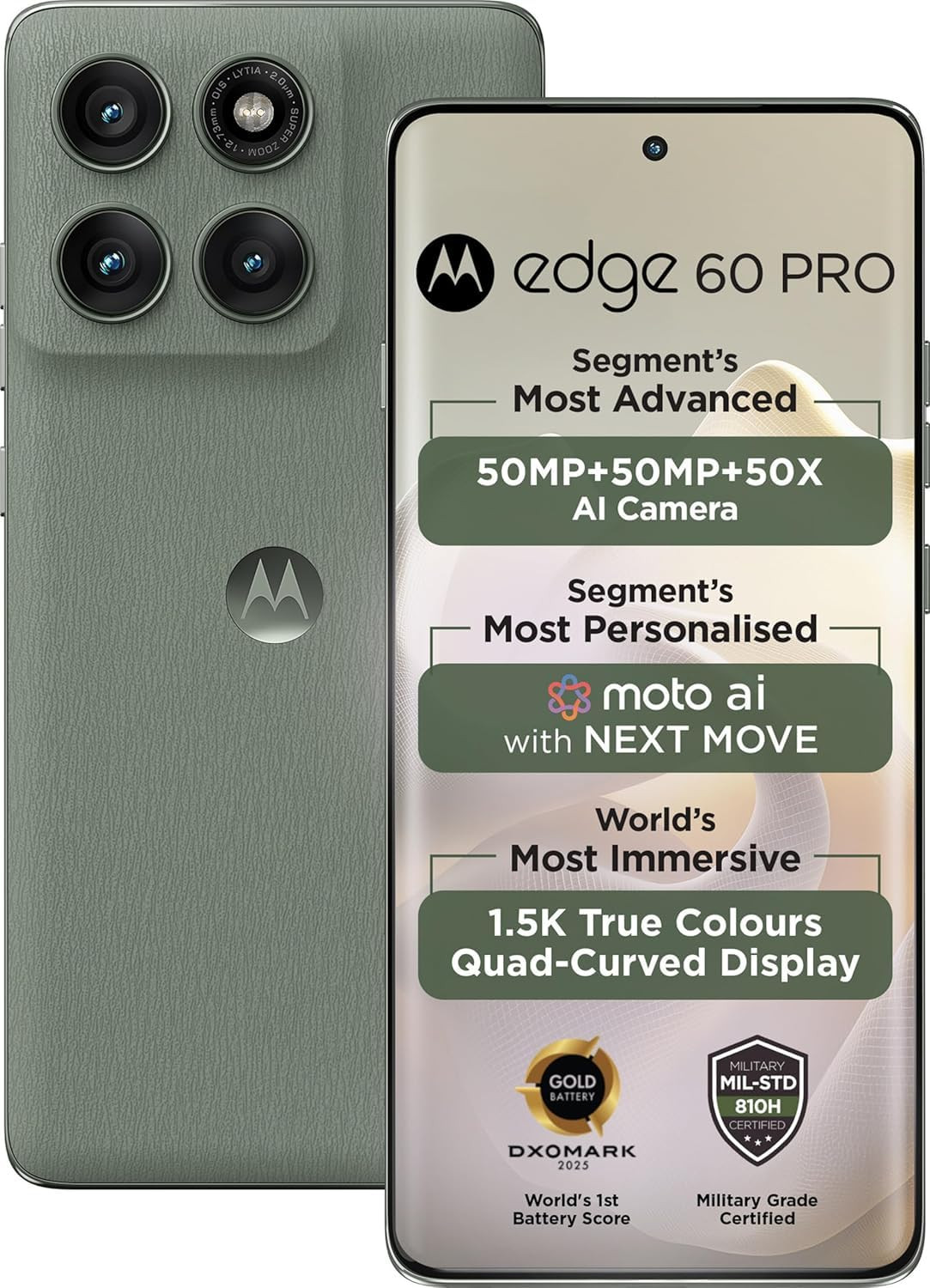 Motorola Edge 60 Pro Pantone Shadow 12GB RAM 256GB Storage Grey