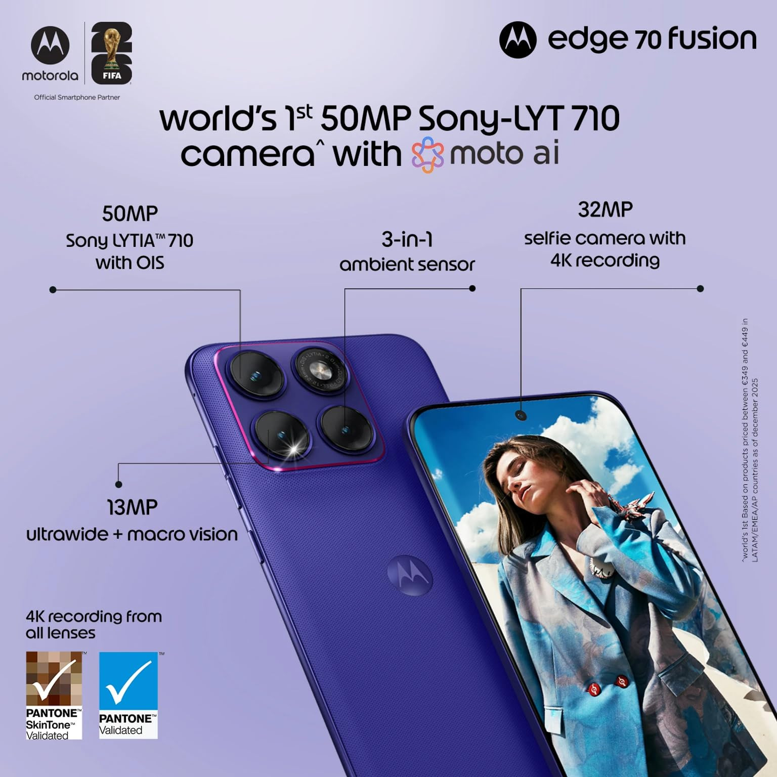Motorola Edge 70 Fusion Pantone Orient Blue 128 GB 8 GB RAM