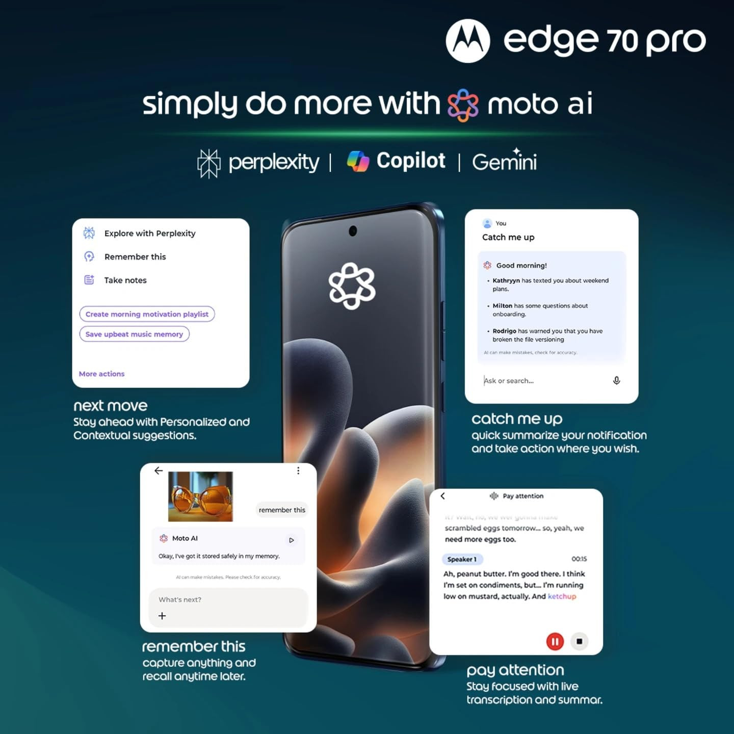 Motorola Edge 70 Pro 5G Pantone Titan Blue 12GB RAM 256GB Storage Dimensity 8500 Extreme 50MP Dual Camera 6500mAh Battery 68 144Hz AMOLED Display