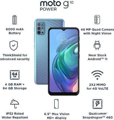 MOTOROLA G10 Power 64 GB 4 GB RAM Breeze Blue