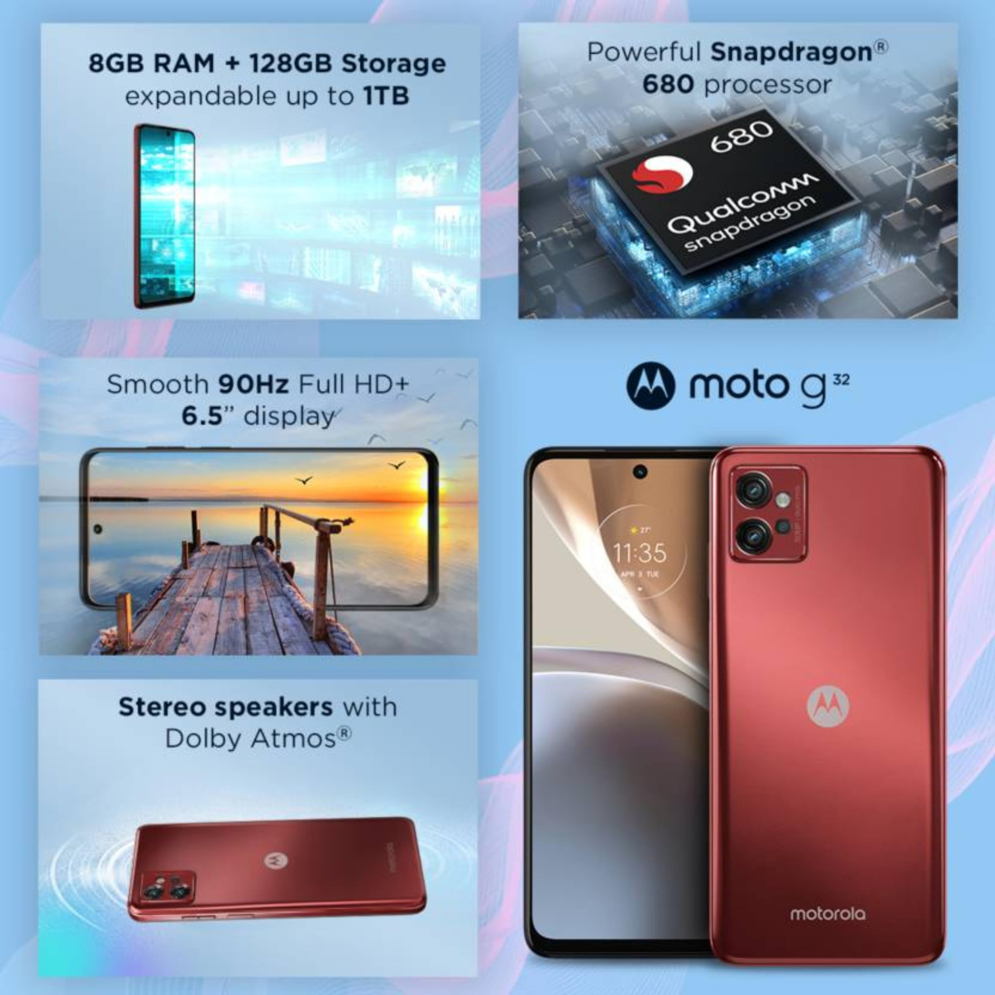 Motorola G32 8GB 128GB Satin Maroon