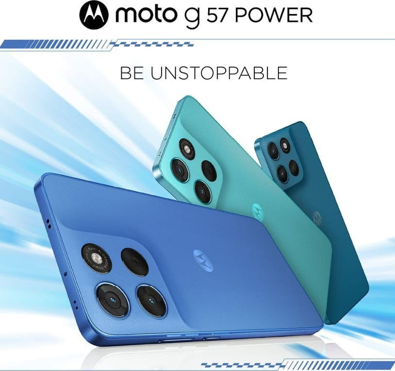 Motorola G57 Power 5G Pantone Fluidity 8GB RAM 128GB Storage Snapdragon 6s Gen 4 672-inch FHD 120Hz LCD 50MP 8MP Rear Camera 8MP Front Camera 7000mAh Battery Dual SIM