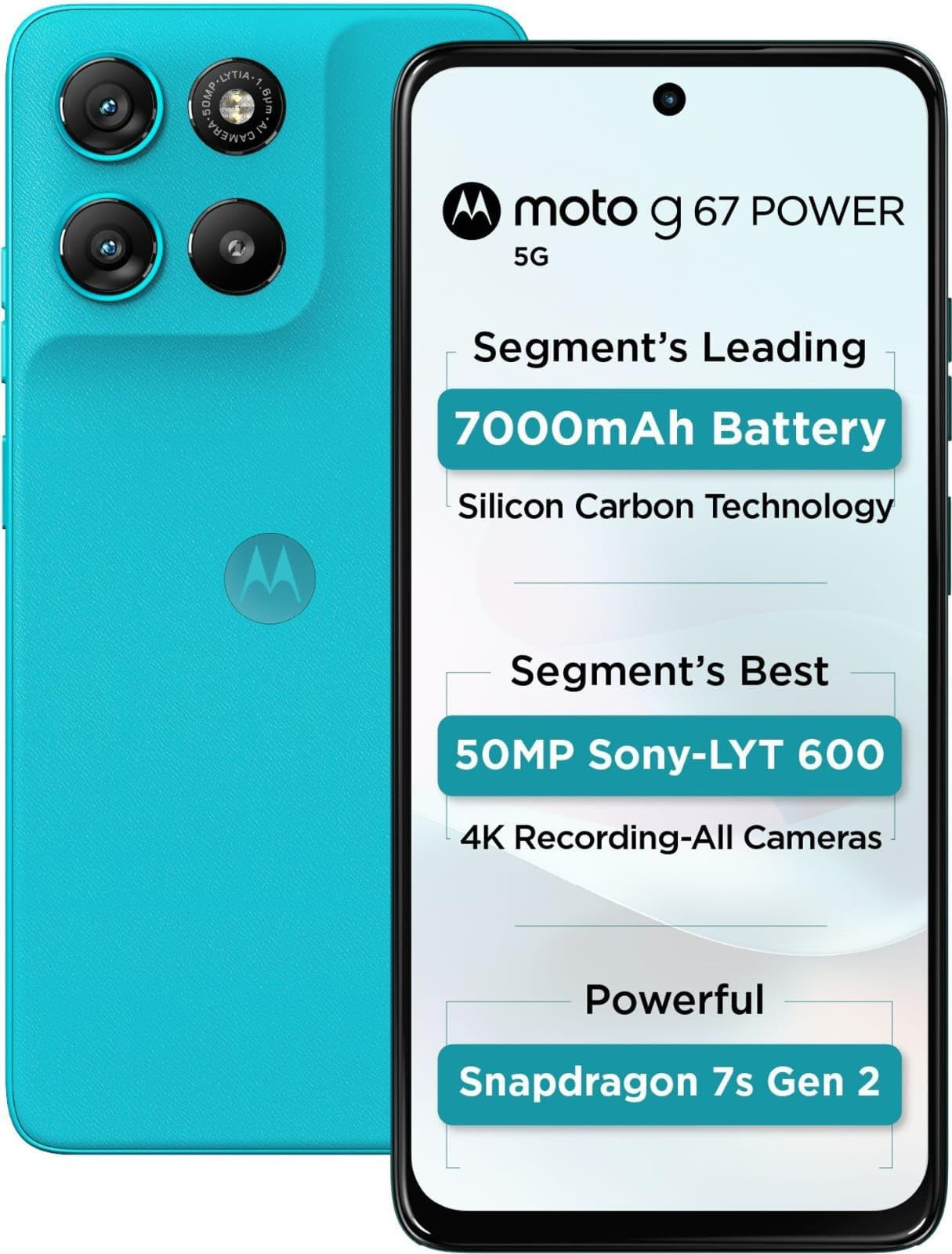 Motorola G67 Power Pantone Blue Curacao 8GB RAM 128GB Storage