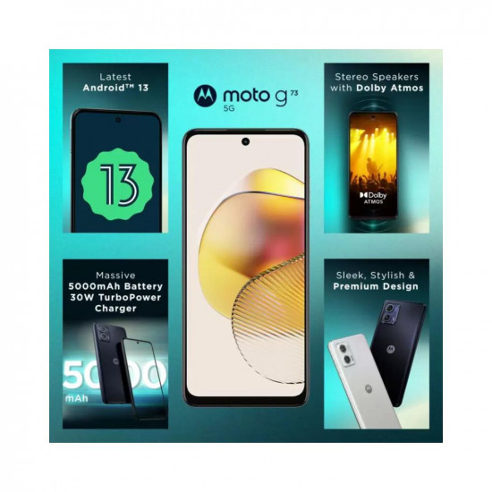 MOTOROLA g73 5G (Midnight Blue, 128 GB) (8 GB RAM)