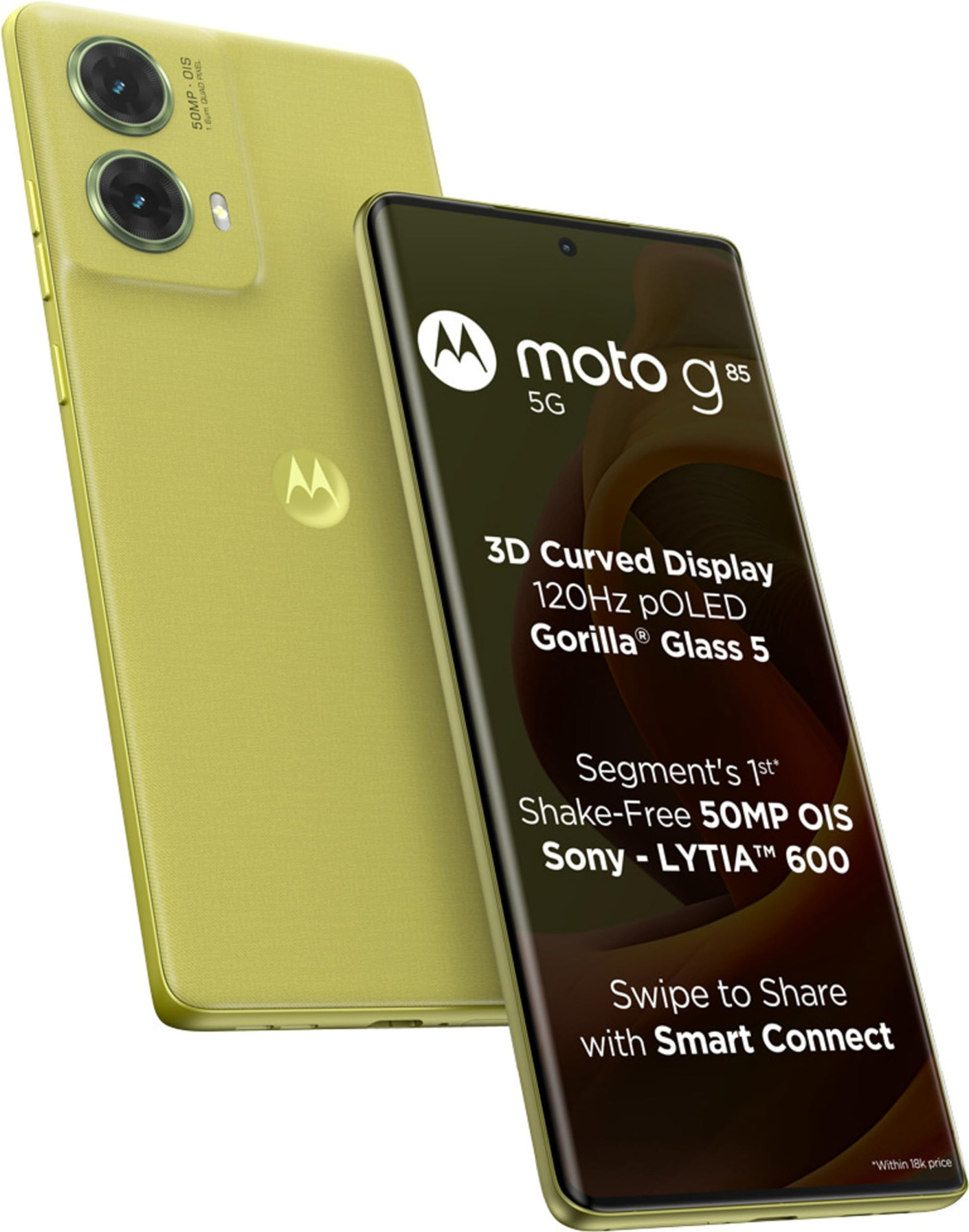 Motorola G85 5G Olive Green 8GB RAM 128GB Storage  Snapdragon 6s Gen 3  667 120Hz pOLED Display  50MP OIS Camera  Android 14  5000mAh Battery