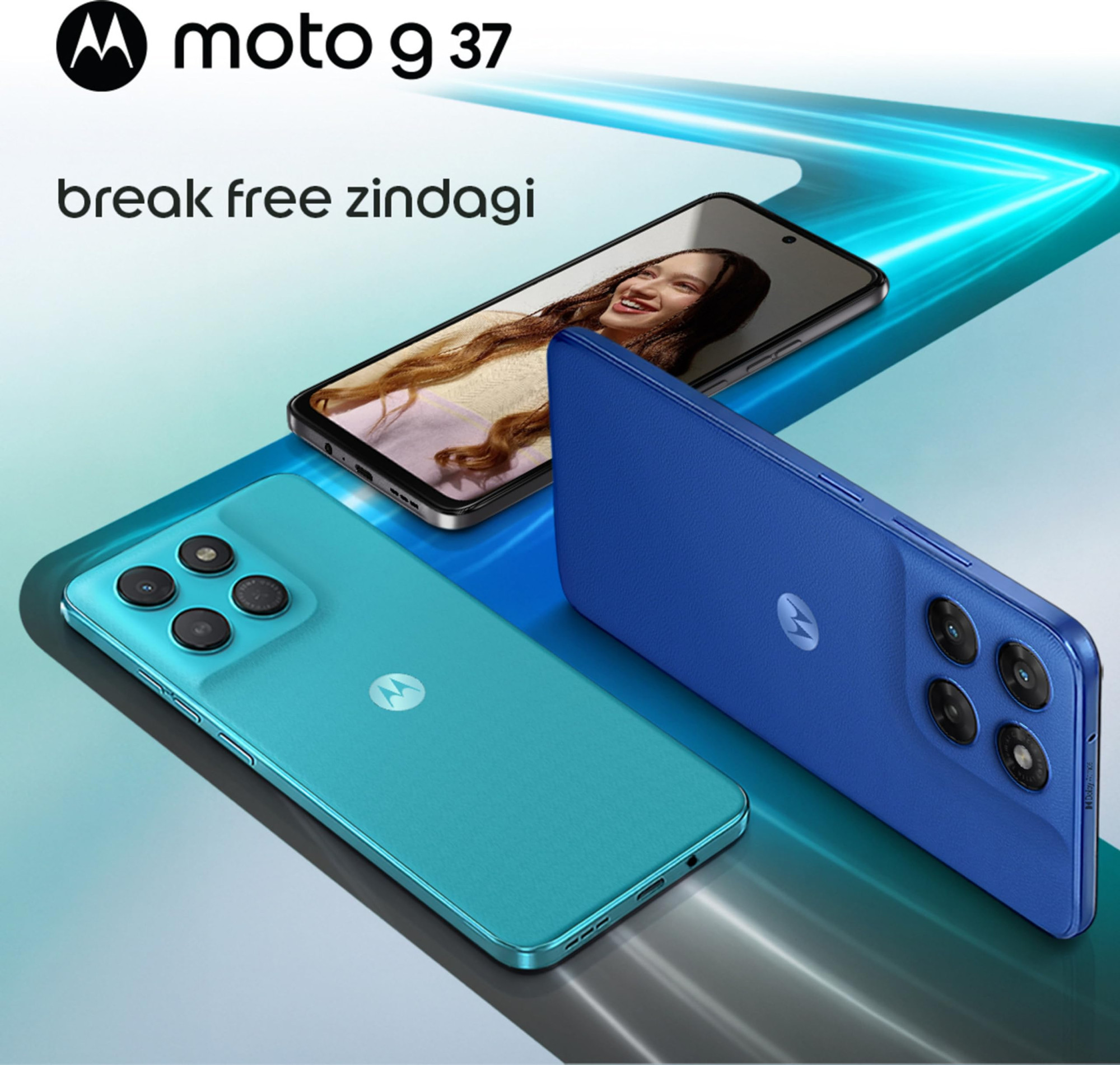 Motorola Moto g37 5G Pantone Nautical Blue 64GB Storage 4GB RAM  667-inch HD 120Hz Display  Dimensity 6400  50MP Camera  5200mAh Battery  20W Charging