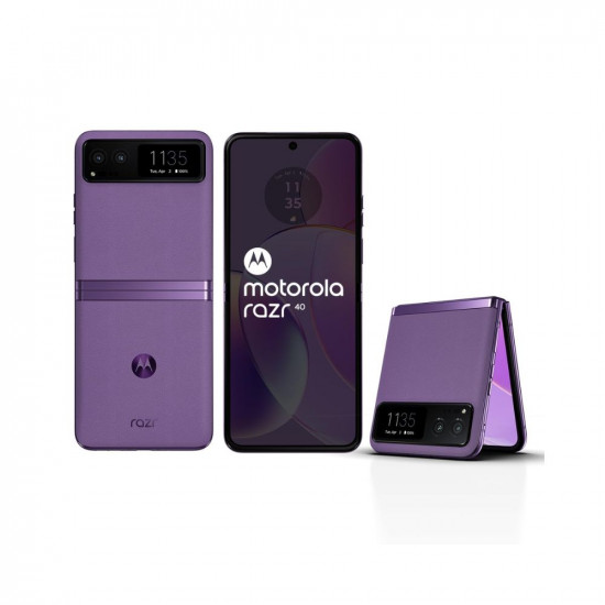 Motorola razr 40 (Summer Lilac, 8GB RAM, 256GB Storage) | External AMOLED Display | 6.9