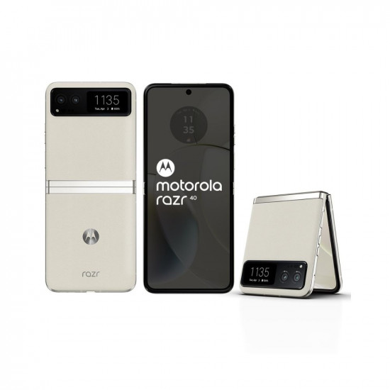 Motorola razr 40 (Vanilla Cream, 8GB RAM, 256GB Storage) | External AMOLED Display | 6.9
