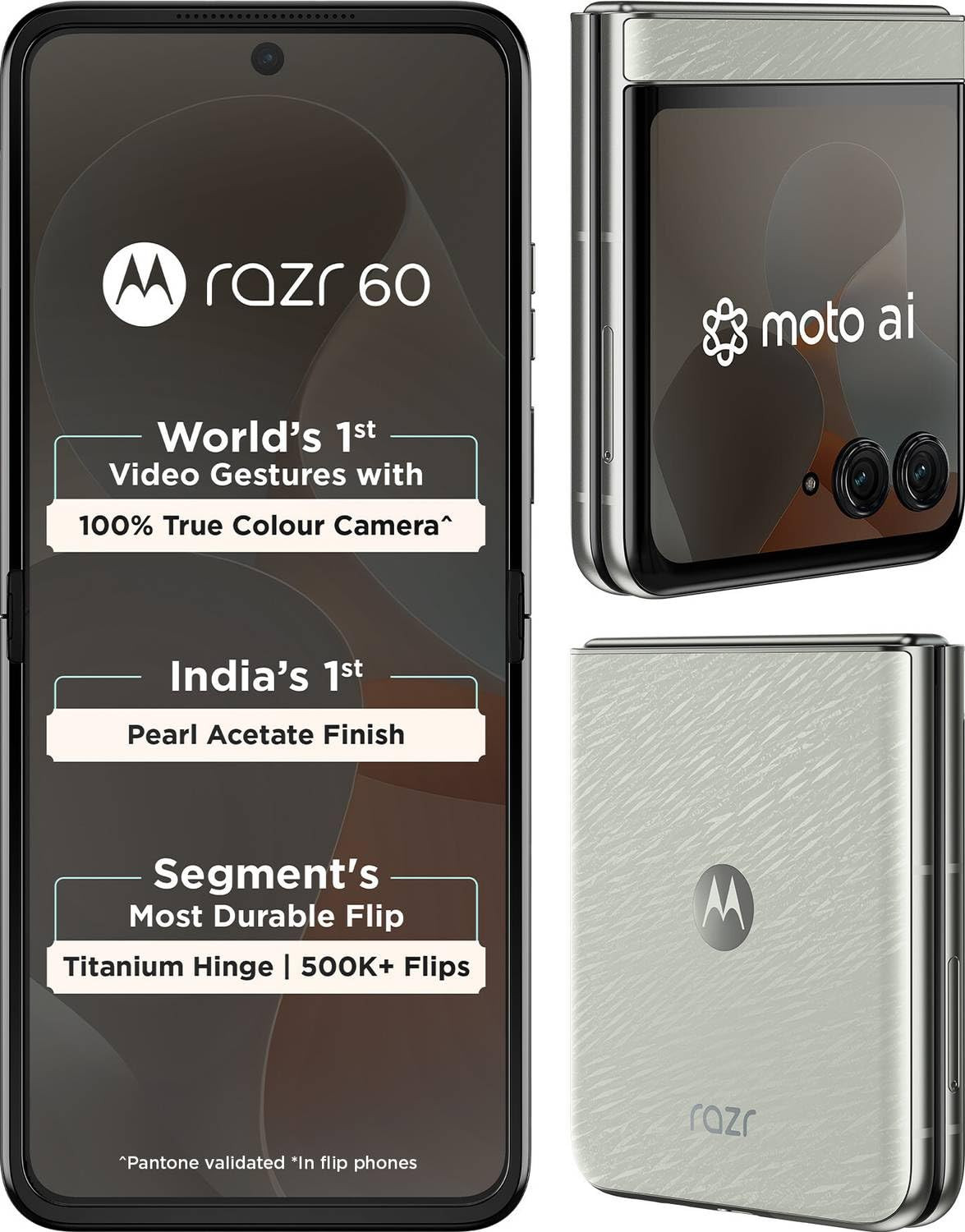 Motorola Razr 60 5G Pantone Lightest Sky 8GB RAM 256GB Storage  69 Full HD Display  50MP  13MP Dual Rear Camera  32MP Front  Dimensity 7400X  4500mAh Battery