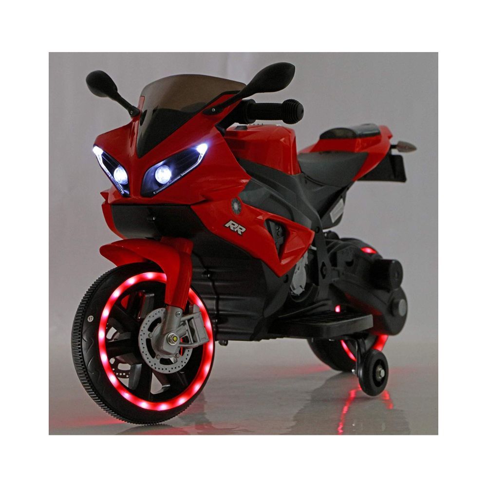 MunMun Toys Battery Operated Ride on Bike for Kids with Music (USB), Lights for 2 to 4 Year Child (Red) 007
