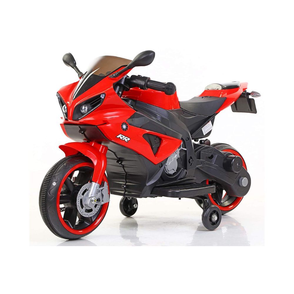 MunMun Toys Battery Operated Ride on Bike for Kids with Music (USB), Lights for 2 to 4 Year Child (Red) 007