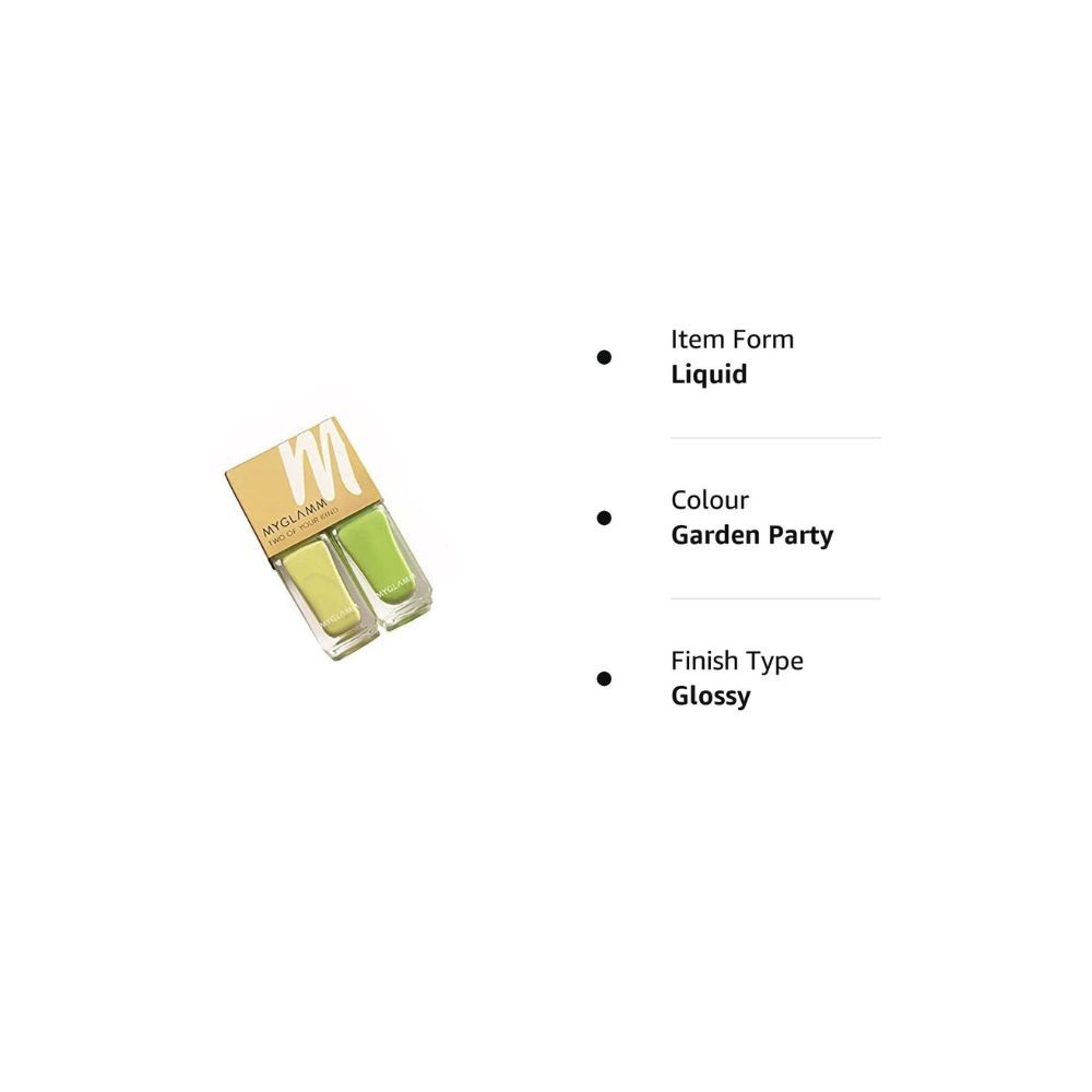 MyGlamm 2IN1 Nail Paint-Garden Party-2X5ml