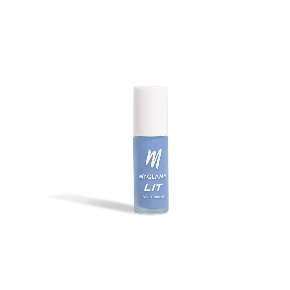 MyGlamm LIT Matte Nail Enamel-Bye Felicia (Blue)- Nail Polish