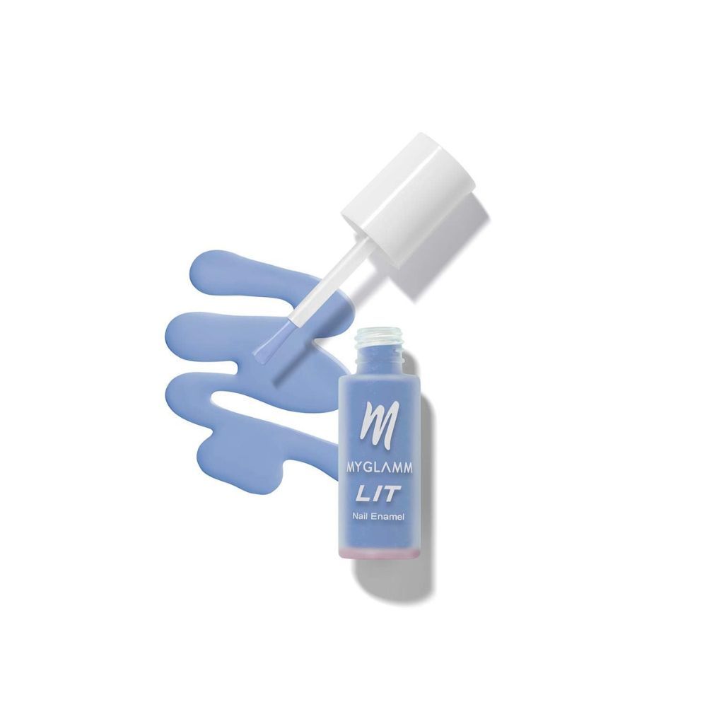 MyGlamm LIT Matte Nail Enamel-Bye Felicia (Blue)- Nail Polish
