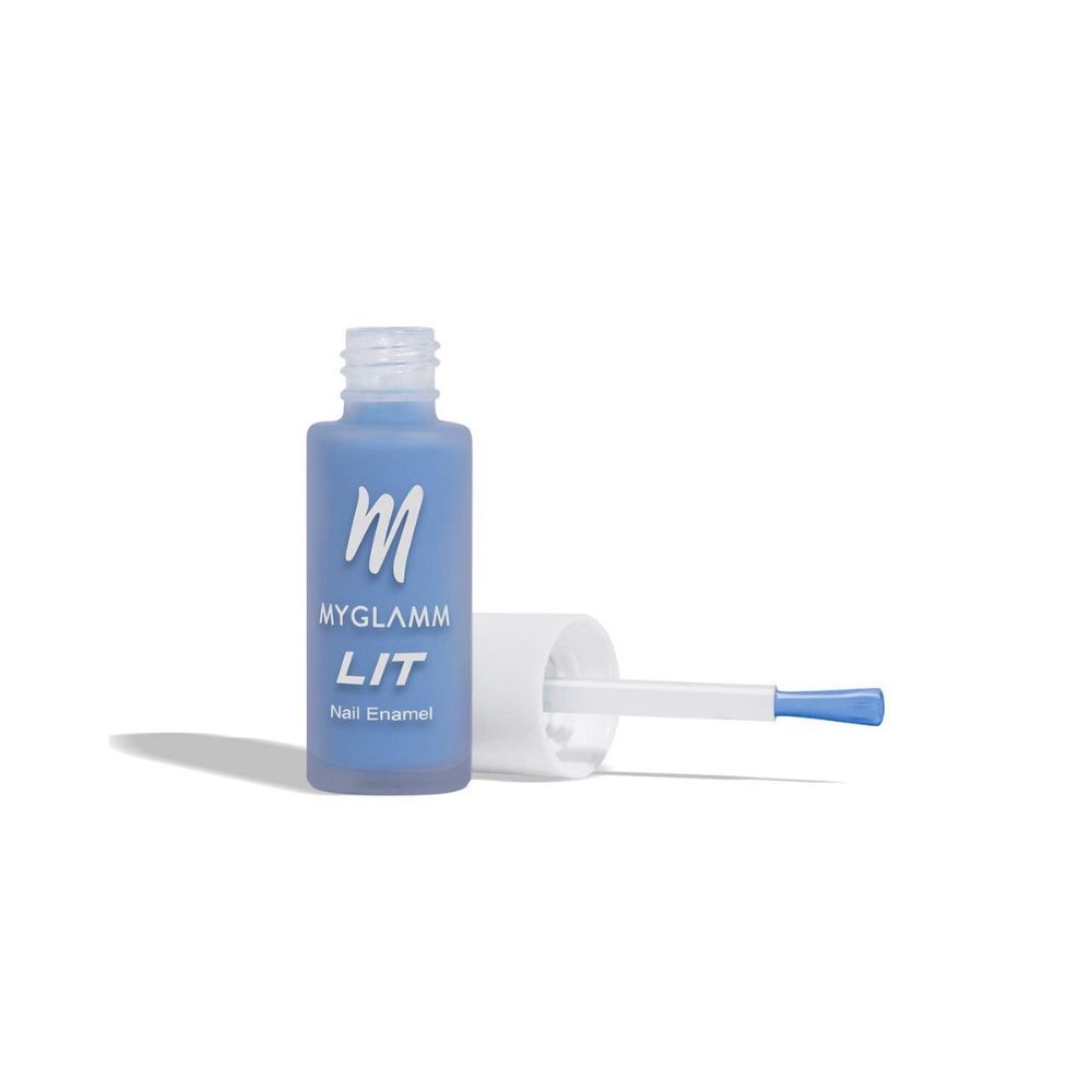 MyGlamm LIT Matte Nail Enamel-Bye Felicia (Blue)- Nail Polish