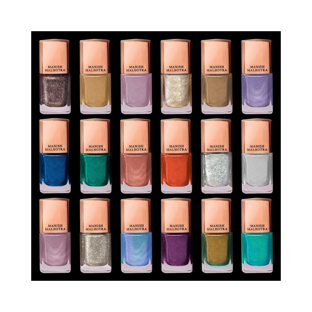 Myglamm Manish Malhotra Beauty Gel Finish Nail Lacquer-Metallic-Crushed Velour (Purple)-12 ml