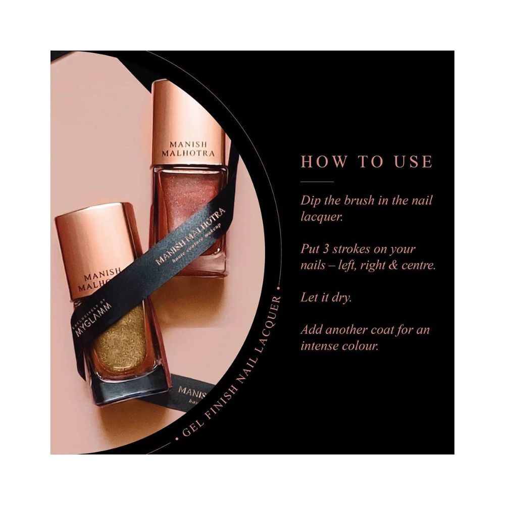 Myglamm Manish Malhotra Beauty Gel Finish Nail Lacquer-Metallic-Crushed Velour (Purple)-12 ml