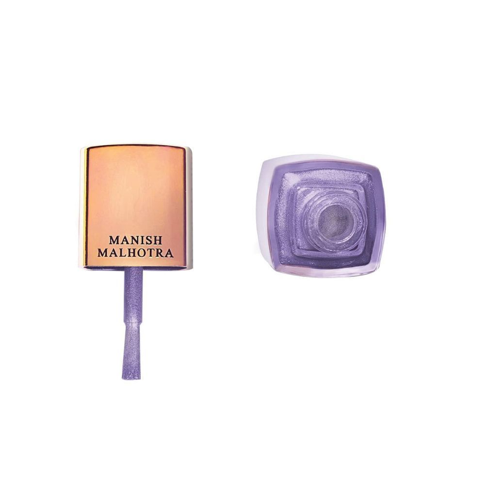 Myglamm Manish Malhotra Beauty Gel Finish Nail Lacquer-Metallic-Crushed Velour (Purple)-12 ml| Hi-Shine Gel Nail Polish Glitter