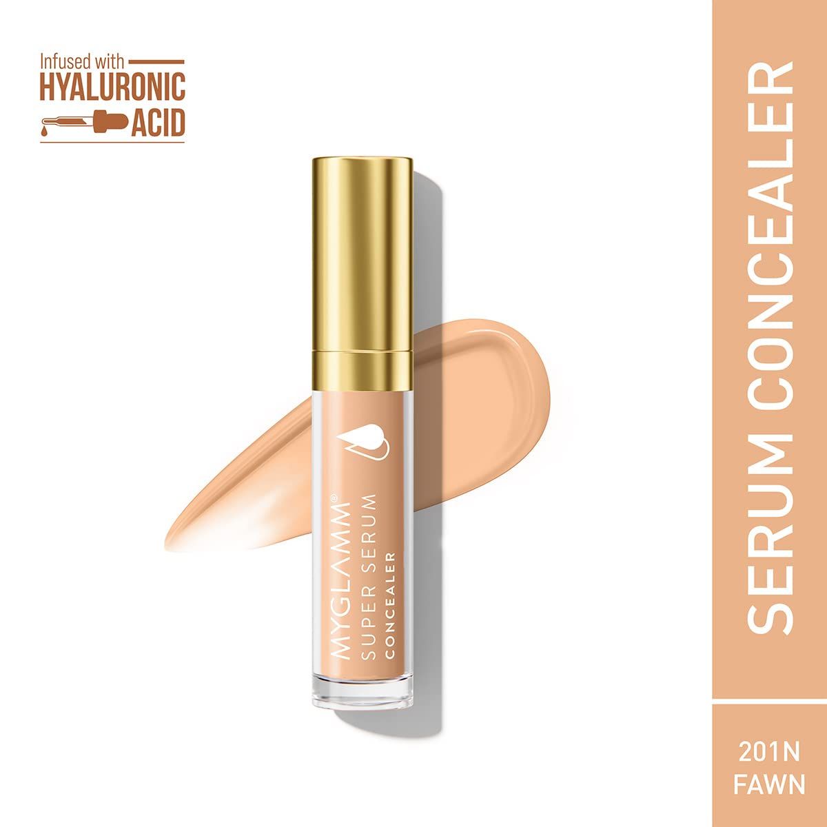 MyGlamm Super Serum Concealer - 201N Fawn - 6g