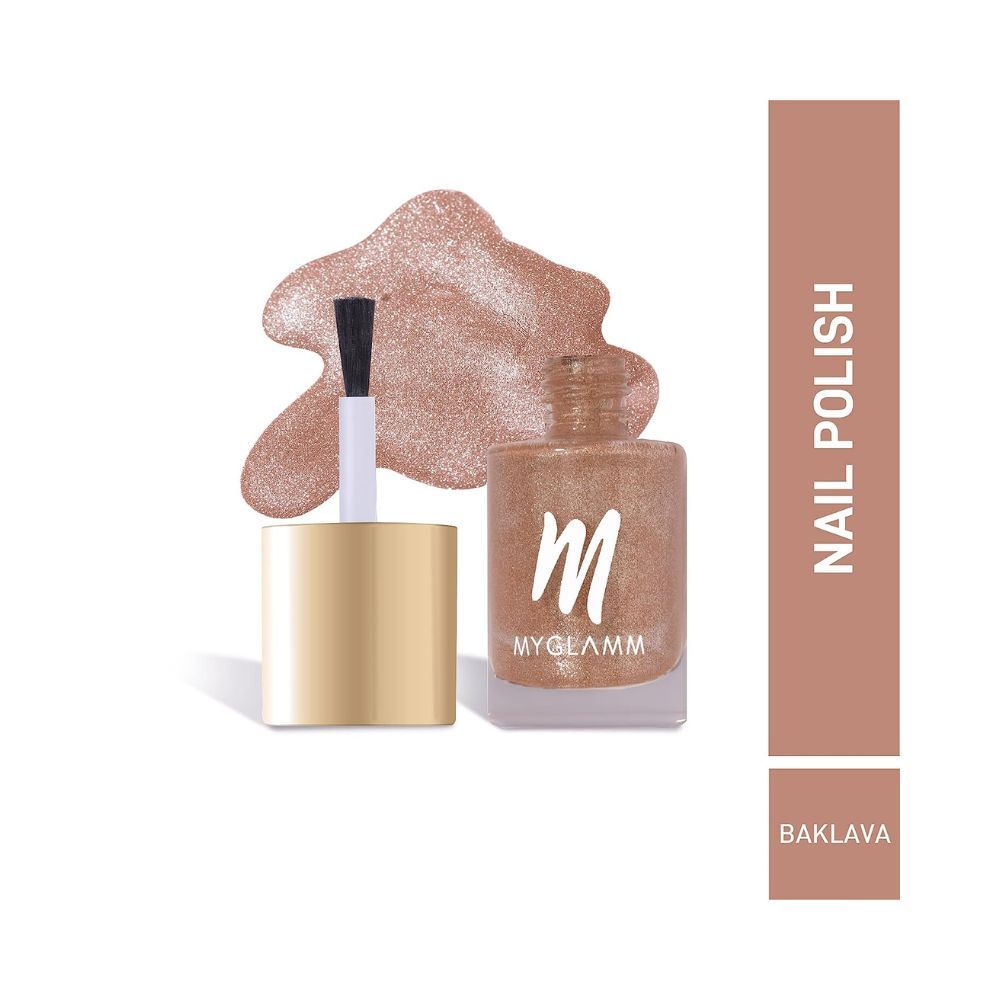 MyGlamm Wandurlust Sand Matt Nail Paint-Baklava (Peach)-11 ml | Long-lasting Sand Matte Nail Polish