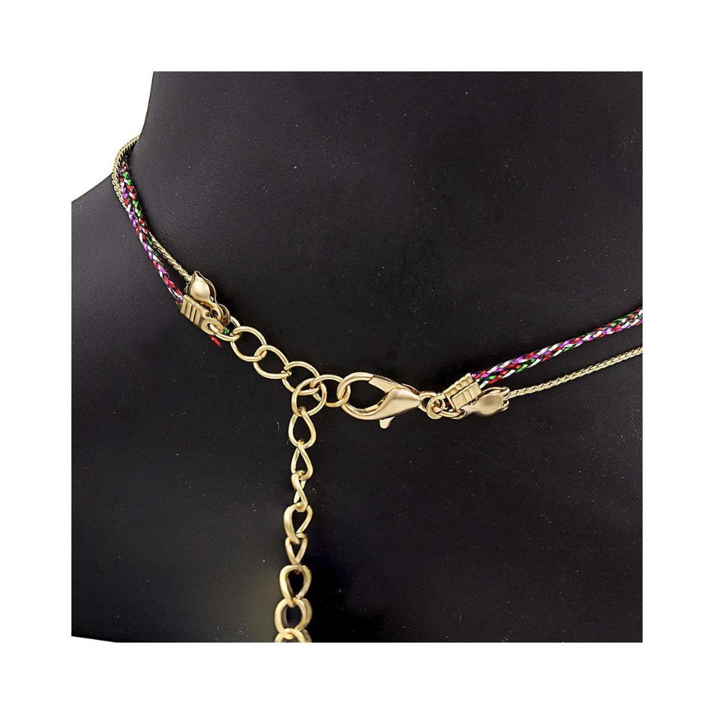 NAKABH Multicolour Non-Precious Metal Indo Western Single Leg Anklet for Girls and Women