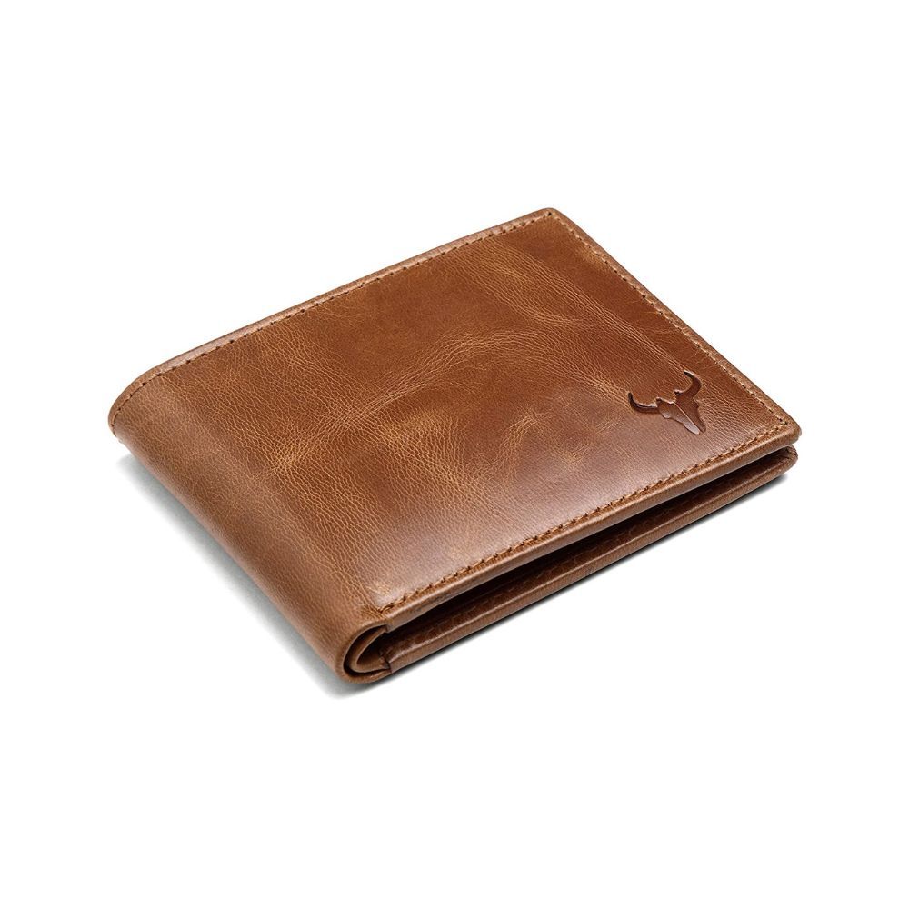 NAPA HIDE Tan Crunch Leather Wallet for Men