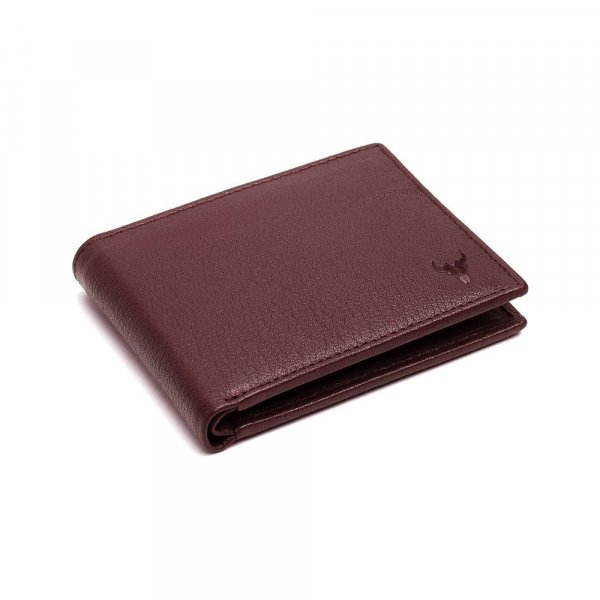 NAPA HIDE Top Grain Maroon Leather Wallet for Men