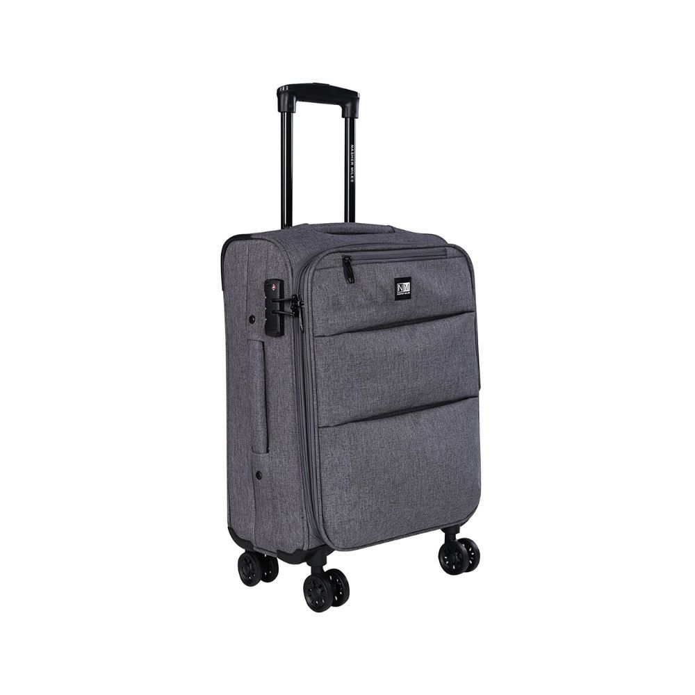 Nasher Miles London 20 Inch ,Cabin, Expander, Soft-Sided, Anthra Melange Luggage, Grey 55cm Trolley Bag