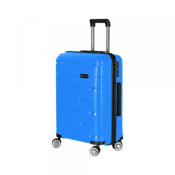 Nasher Miles Santorini PP Hard-Sided Check-in Luggage Trolley/Travel/Tourist Bags 73.5 cm- Sapphire Blue