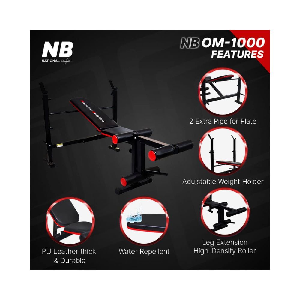 National Bodyline Adjustable Weight Bench Full Body Workout