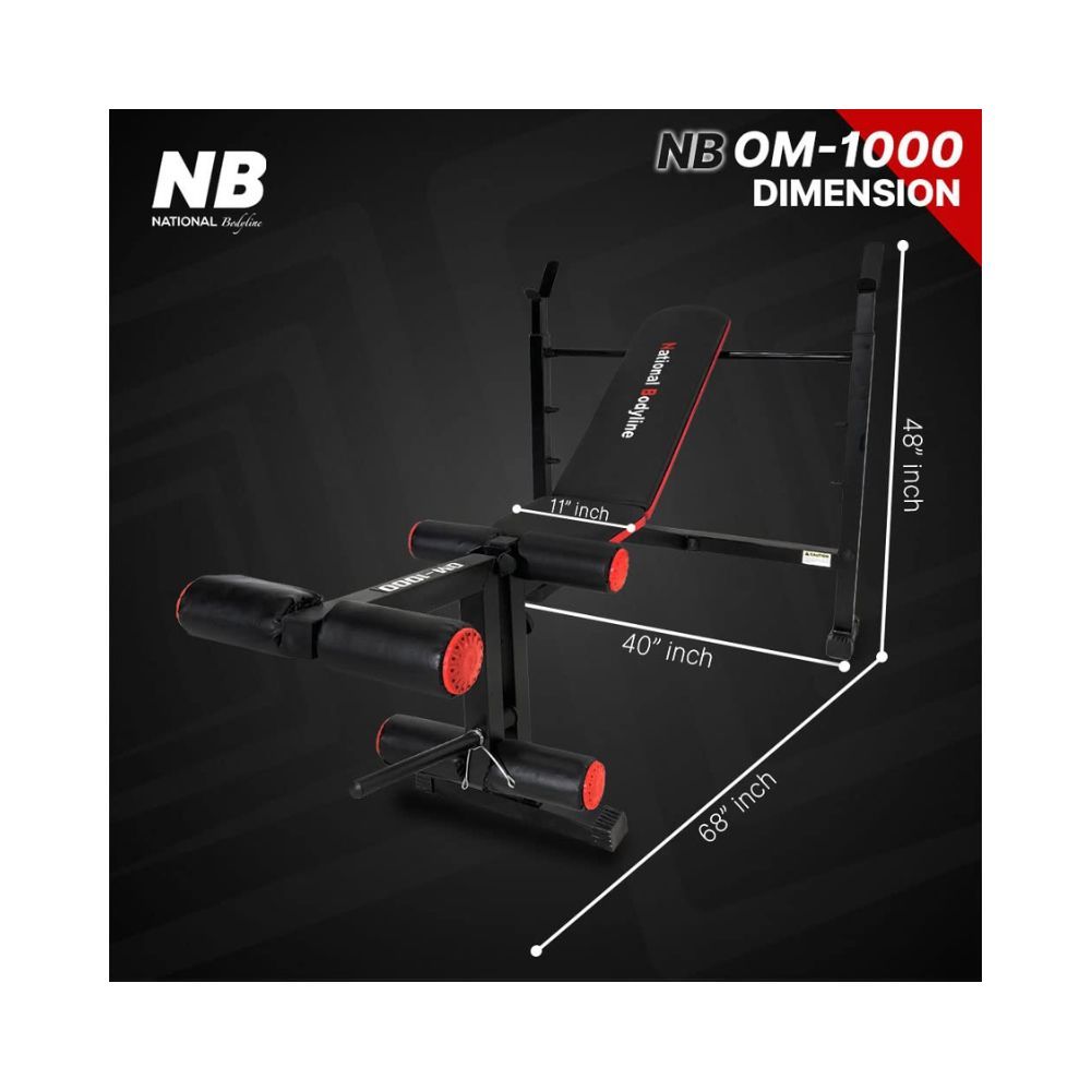 National Bodyline Adjustable Weight Bench Full Body Workout
