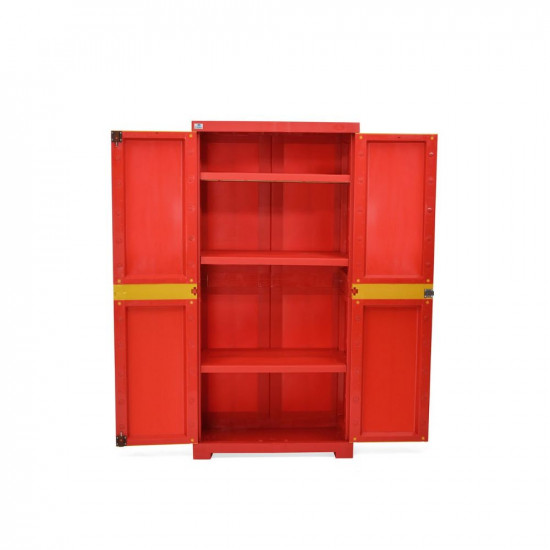 Nilkamal Freedom Mini Medium FMM Plastic Storage For Living Room | Bedroom Cabinet Bright Red and Yellow
