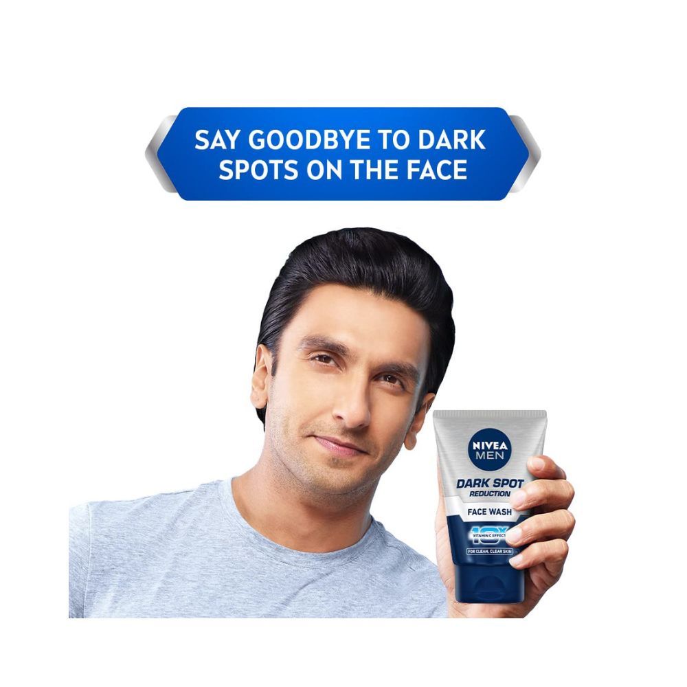 Nivea Men Face Wash, Dark Spot Reduction, for Clean & Clear Skin with 10x Vitamin C Effect, 100 g