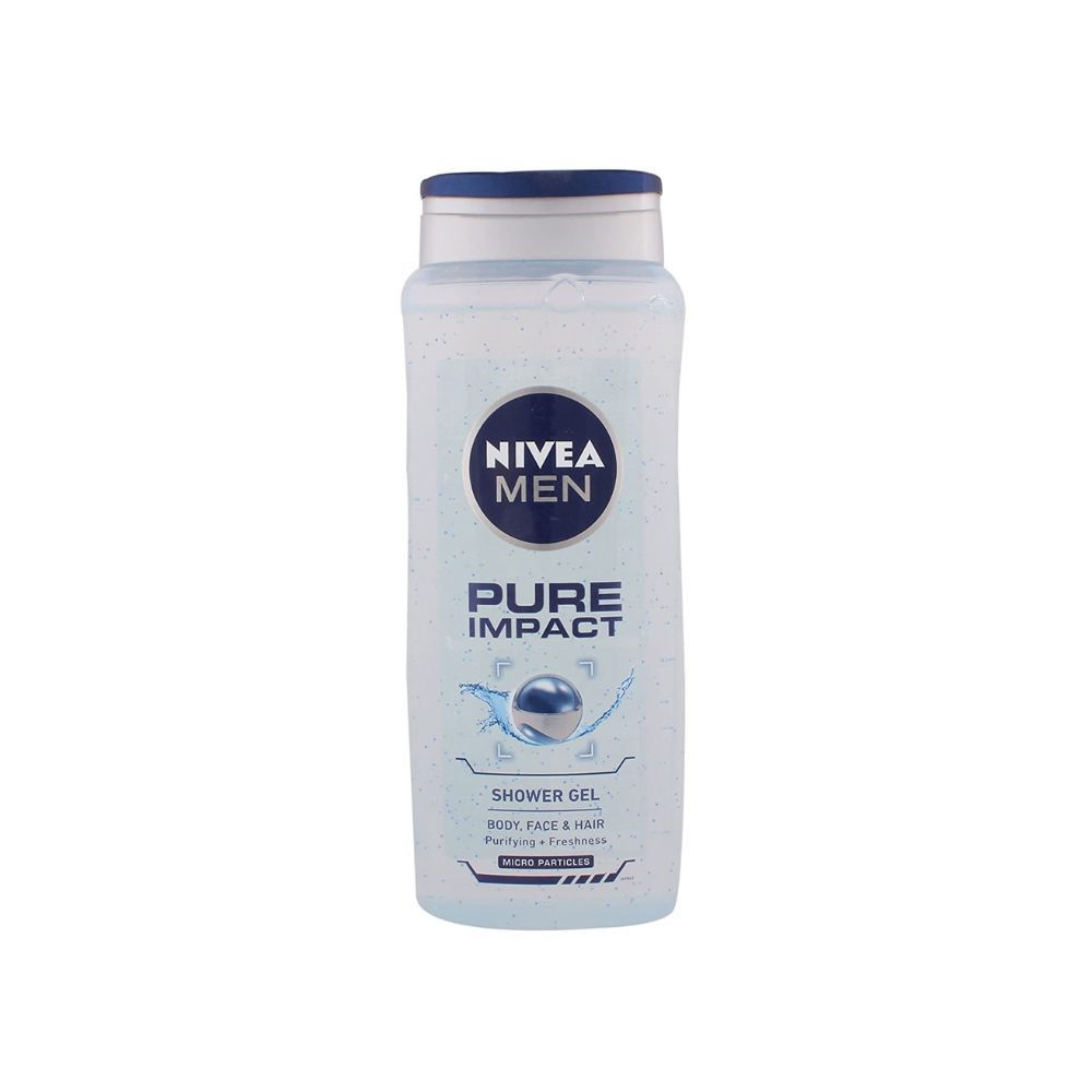 Nivea Men Shower Gel - Pure Impact, 500ml Bottle