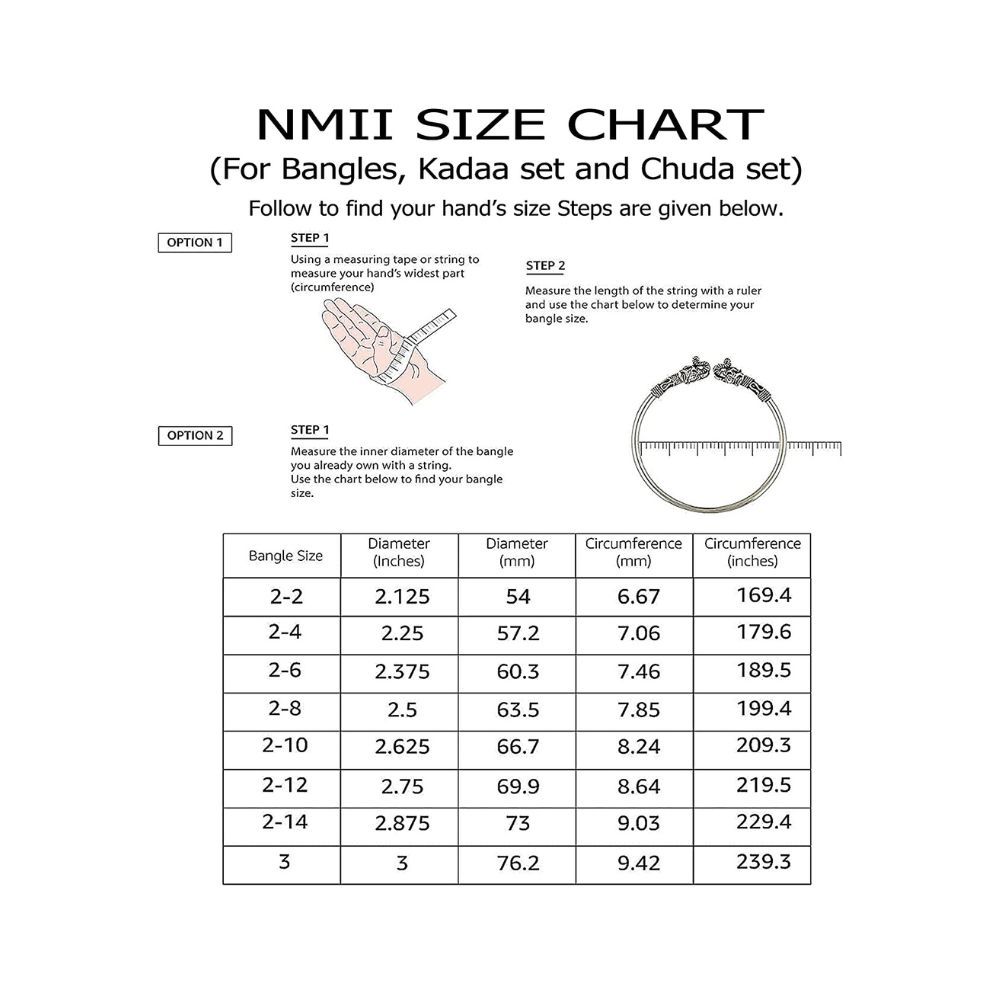 NMII Glass with Zircon Gemstone Or Beads Studded worked Glossy Finished Kada Set For Women and Girls
