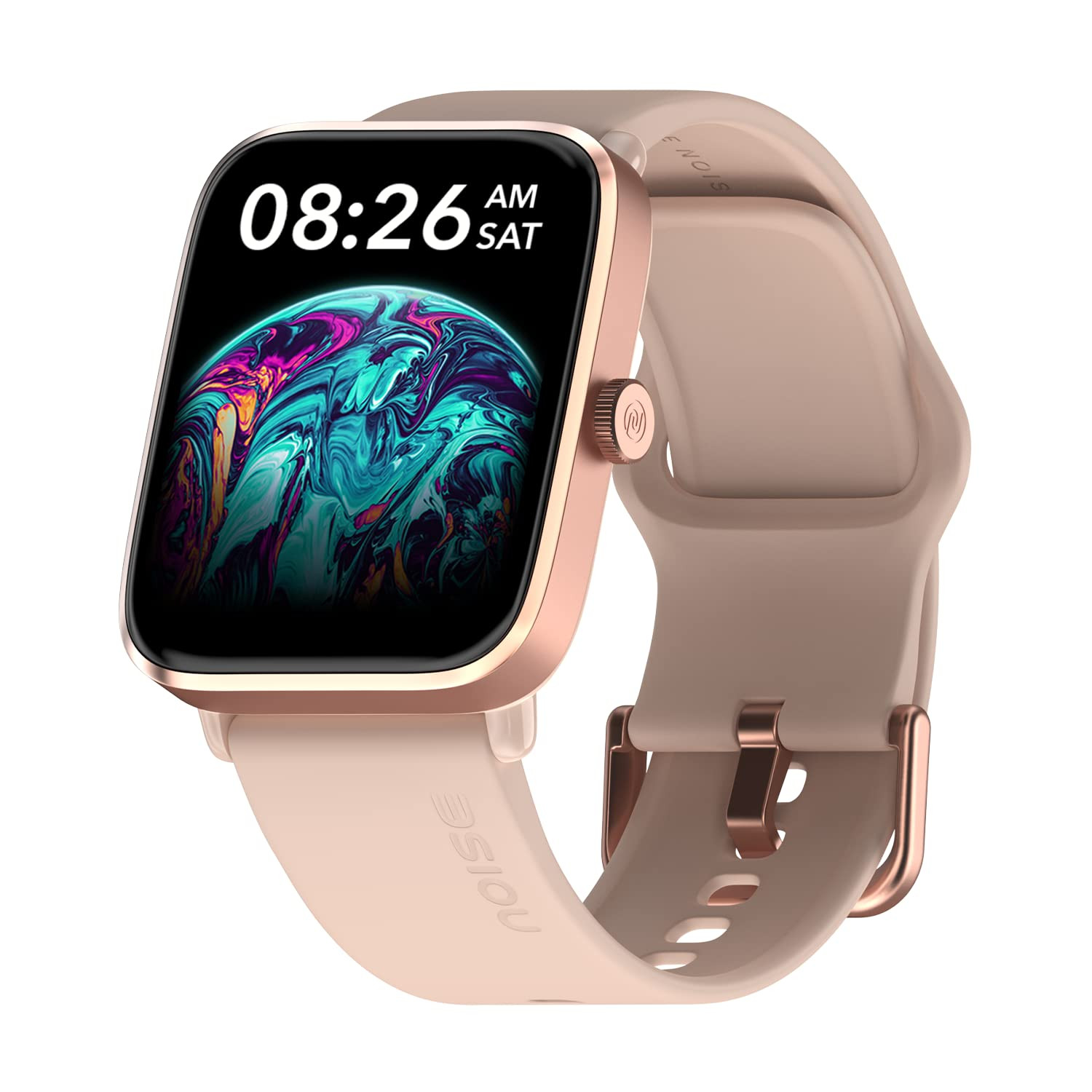Noise ColorFit Pro 4 Alpha 178 AMOLED Display Bluetooth Calling Smart Watch Functional Crown Metallic Build Intelligent Gesture Control Instacharge Rose Pink