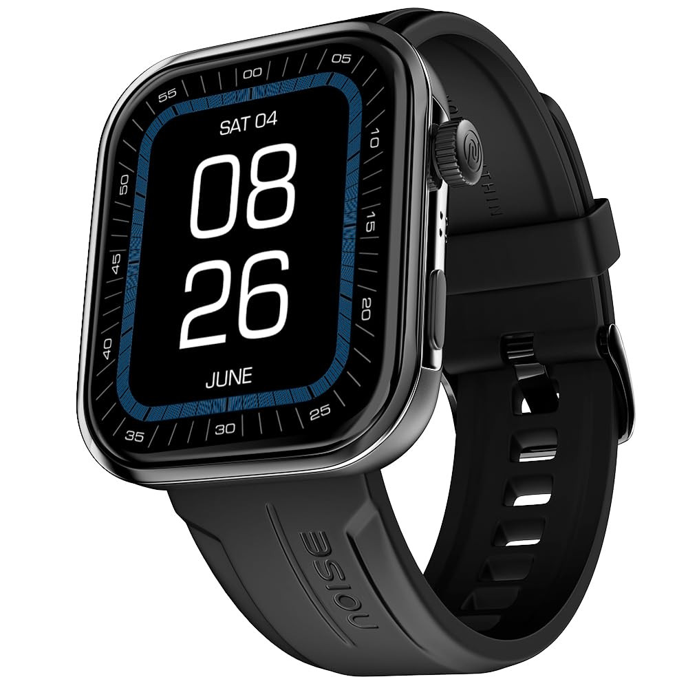 Noise ColorFit Pro 5 Max 196 AMOLED Display Smart Watch BT Calling Post Training Workout Analysis VO2 Max Rapid Health 5X Faster Data Transfer - Jet Black