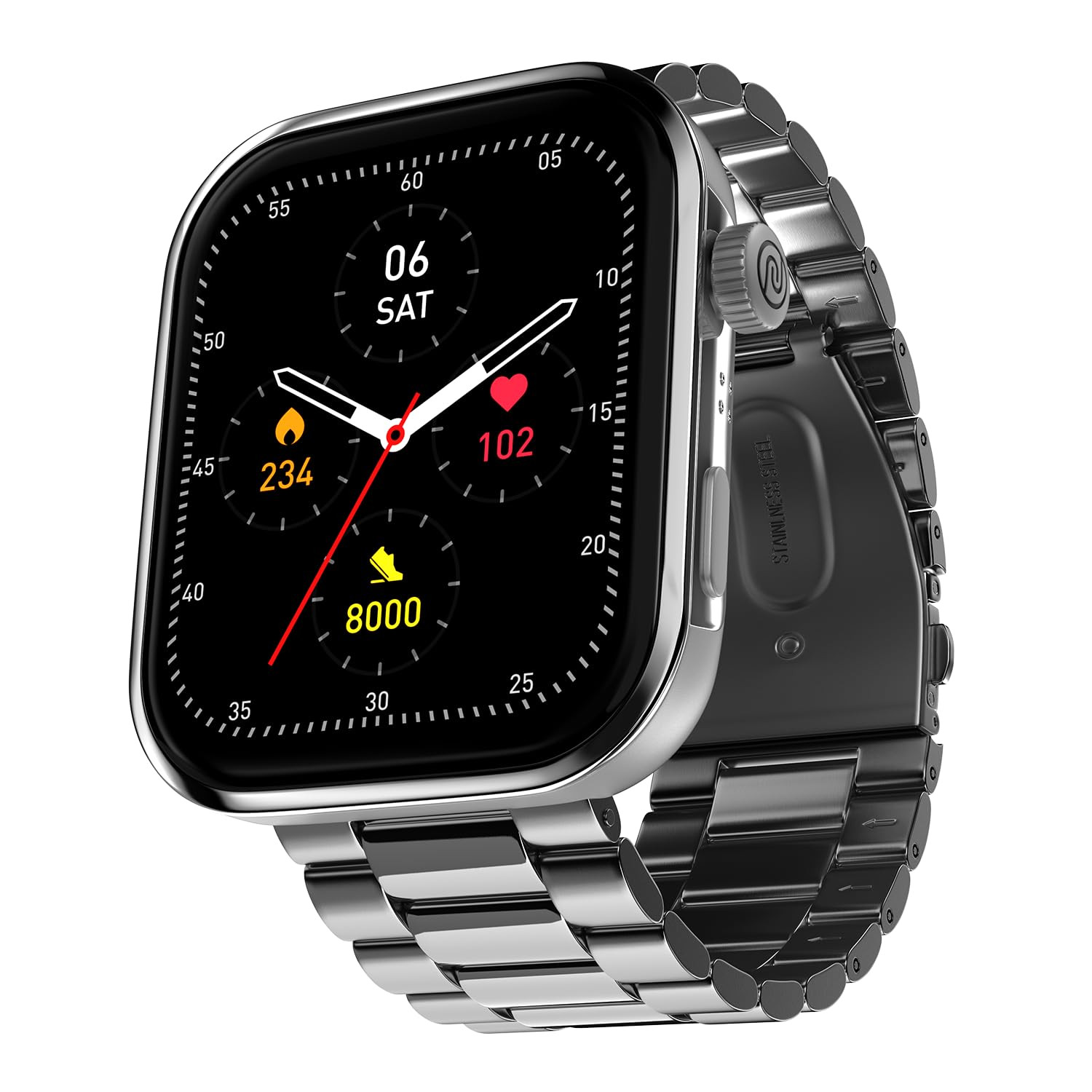 Noise ColorFit Pro 5 Max 196 AMOLED Display Smart Watch BT Calling Post Training Workout Analysis VO2 Max Rapid Health 5X Faster Data Transfer - Elite Silver