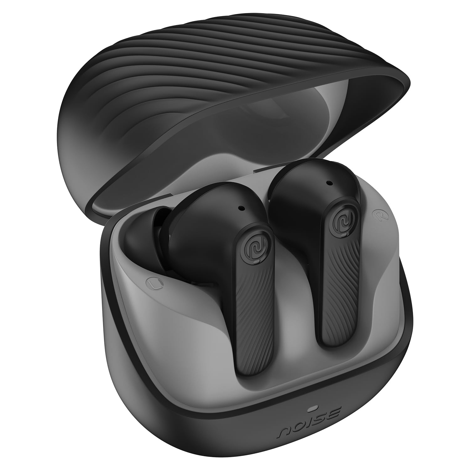Noise Newly Launched Buds X2 in-Ear Truly Wireless Earbuds with Massive 140H of Playtime ANC up to 32dB Rubberised Finish Dual Device Pairing Dual EQ Modes BT v53 Ebony Black