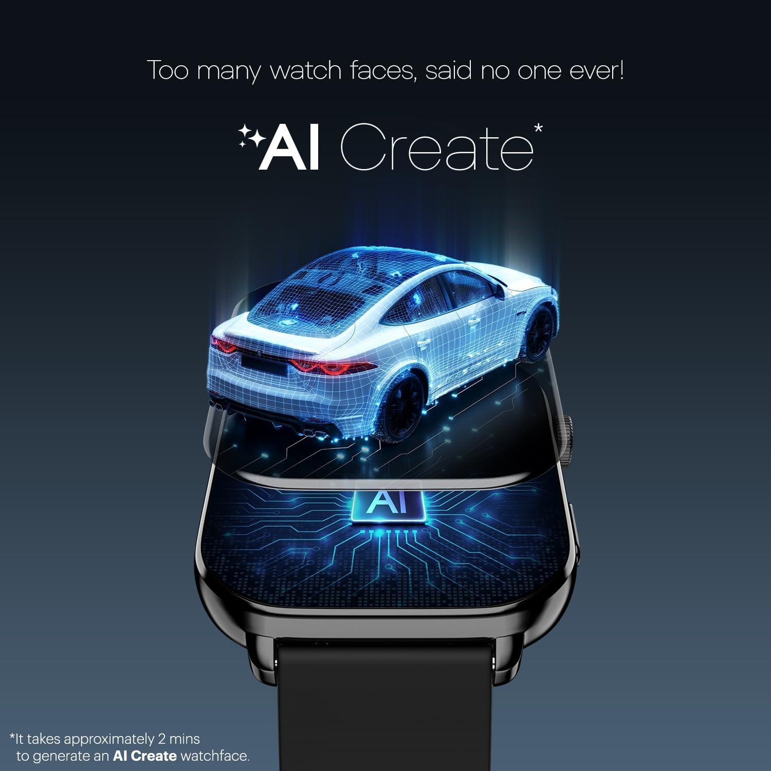 Noise Pulse 4 Max Smart Watch with AI Create Indiaa 1st Ever with Unlimited Watch Faces AI Search 196 AMOLED Display Functional Crown Premium Metallic Finish Health Suite Deep Wine