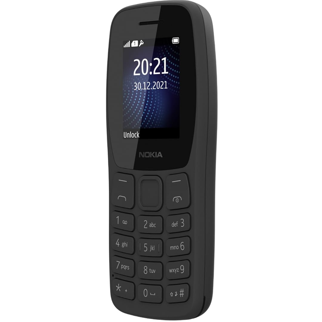 Nokia 105 Classic  Dual SIM Keypad Phone with Built-in UPI Payments Long-Lasting Battery Wireless FM Radio Charger in-Box  Charcoal