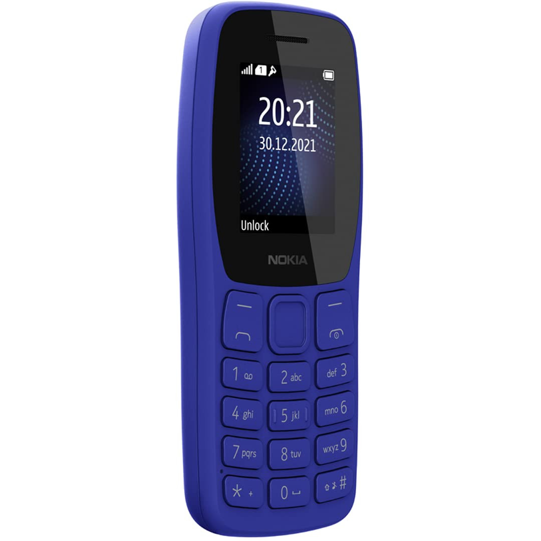 Nokia 105 Classic  Single SIM Keypad Phone with Built-in UPI Payments Long-Lasting Battery Wireless FM Radio Charger in-Box  Blue